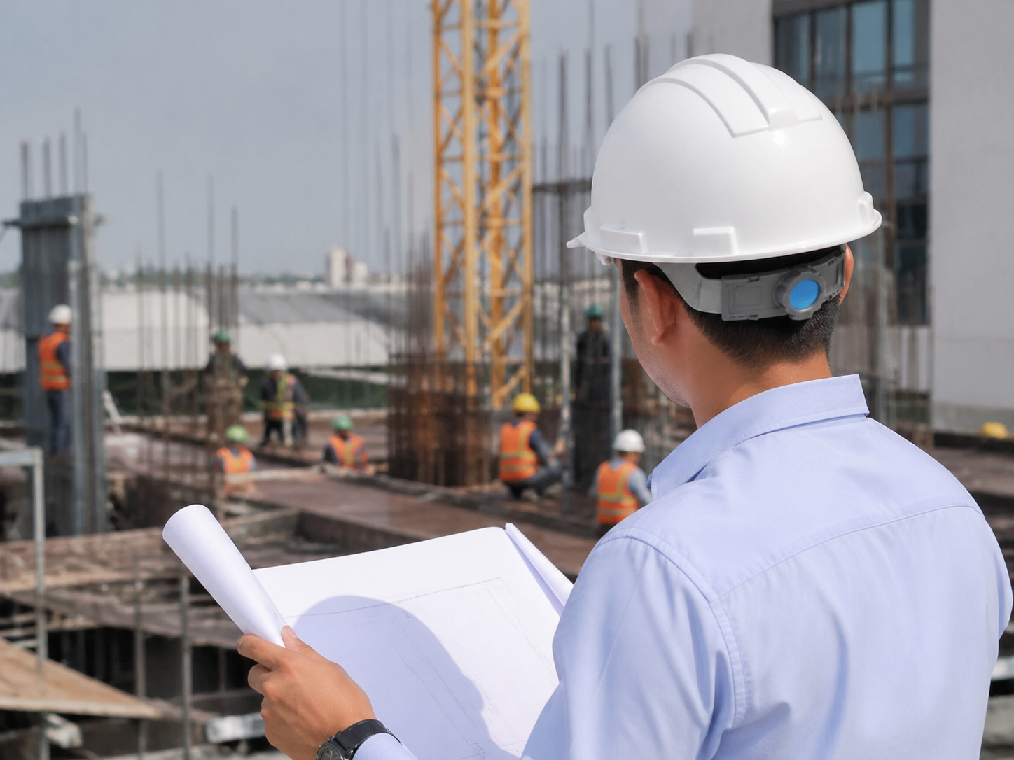 Mũ bảo hộ lao động màu trắng