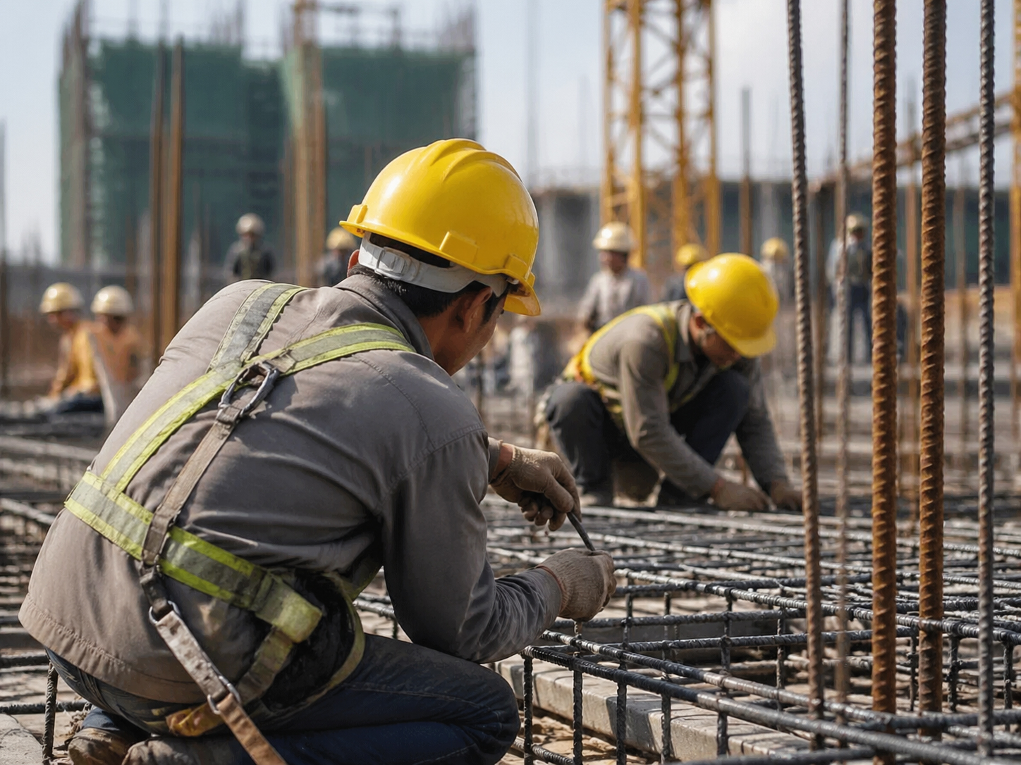 Mũ bảo hộ lao động màu vàng