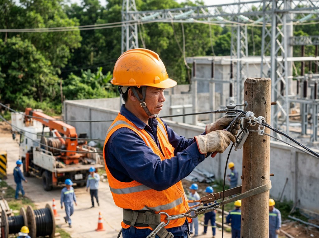 Mũ bảo hộ lao động màu cam