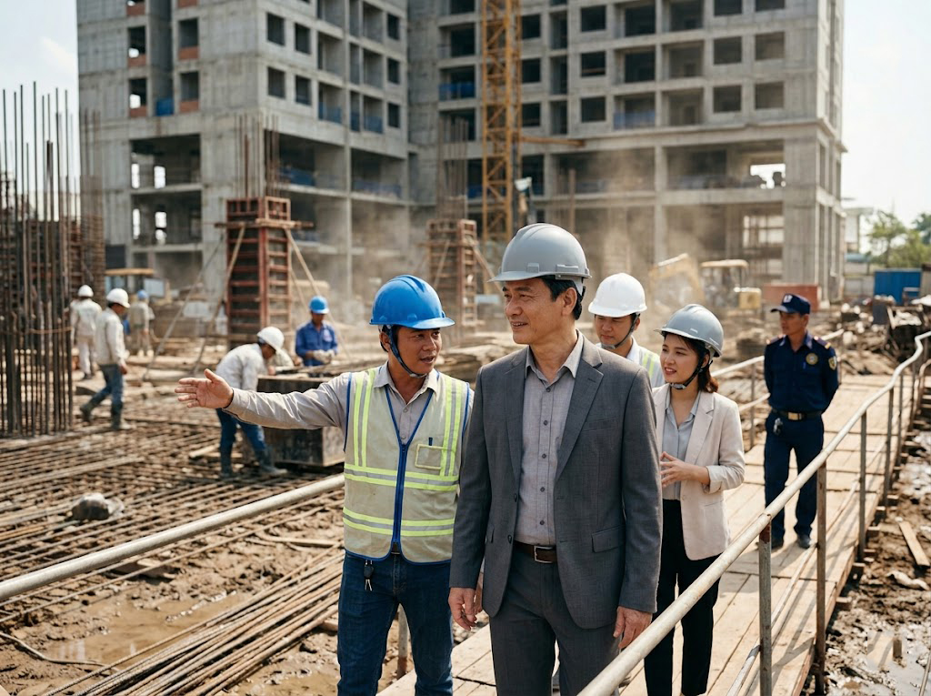 Mũ bảo hộ lao động màu xám